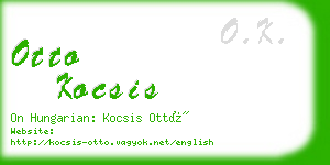 otto kocsis business card